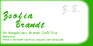 zsofia brandt business card